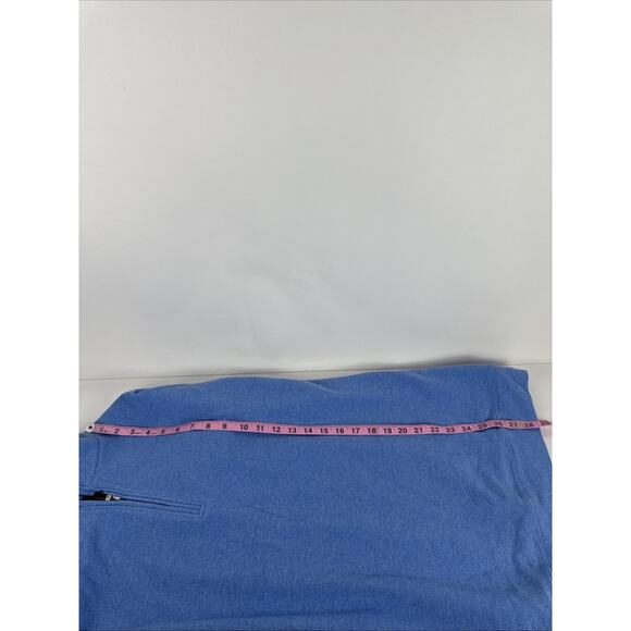 Peter Millar Quarter Zip Light Blue Pullover Sweater Size XL Tri Blend Melange - Picture 8 of 8